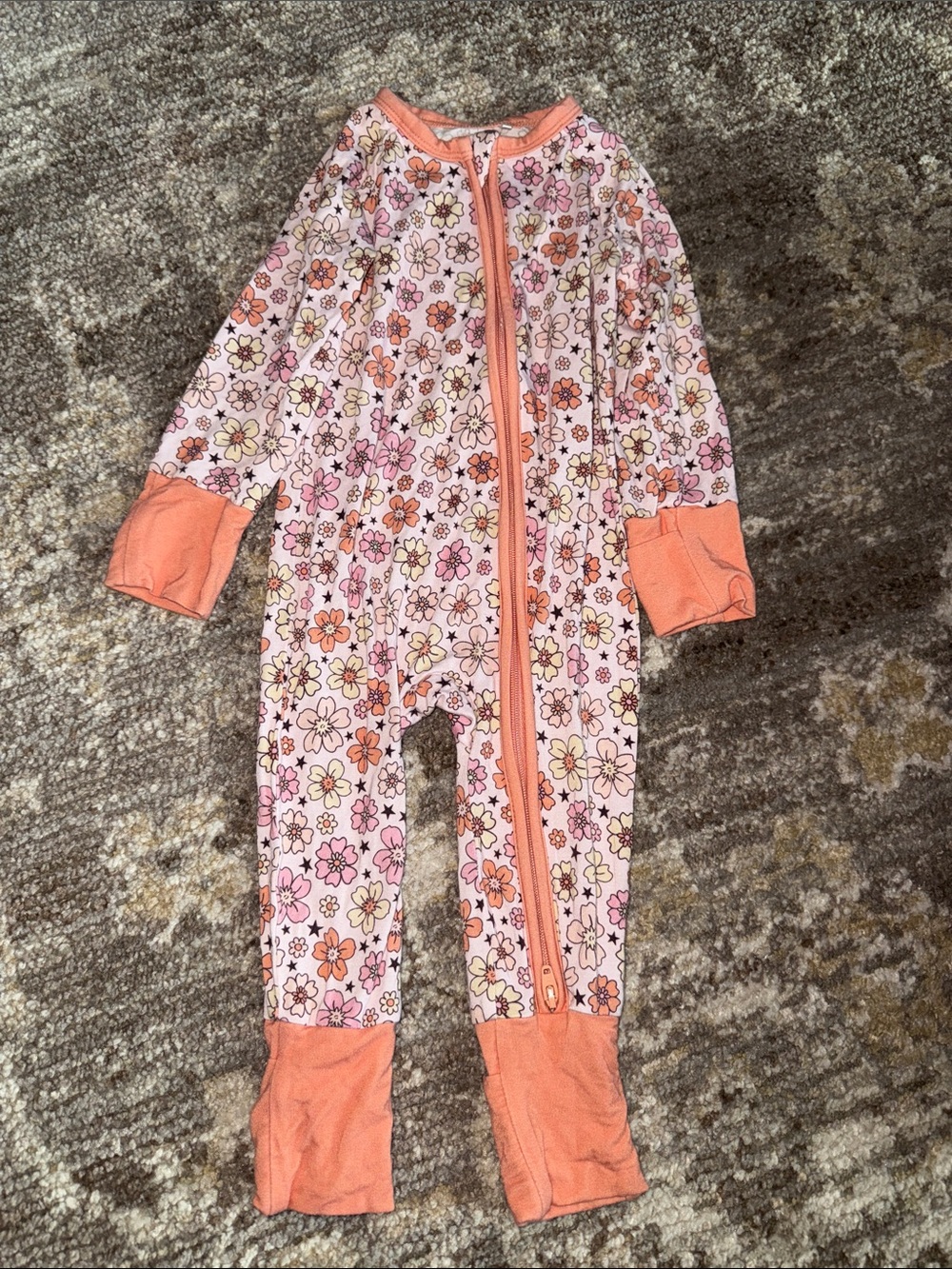 In my jammers orange floral bamboo